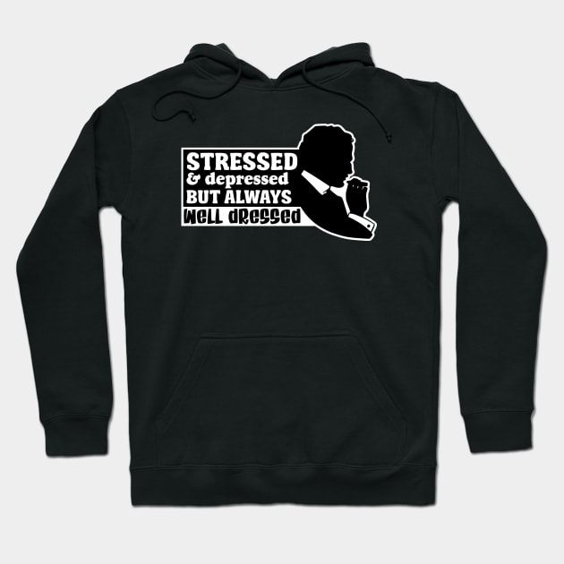 Stressed & Depressed Hoodie by Capricornus Graphics